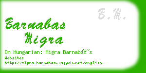 barnabas migra business card